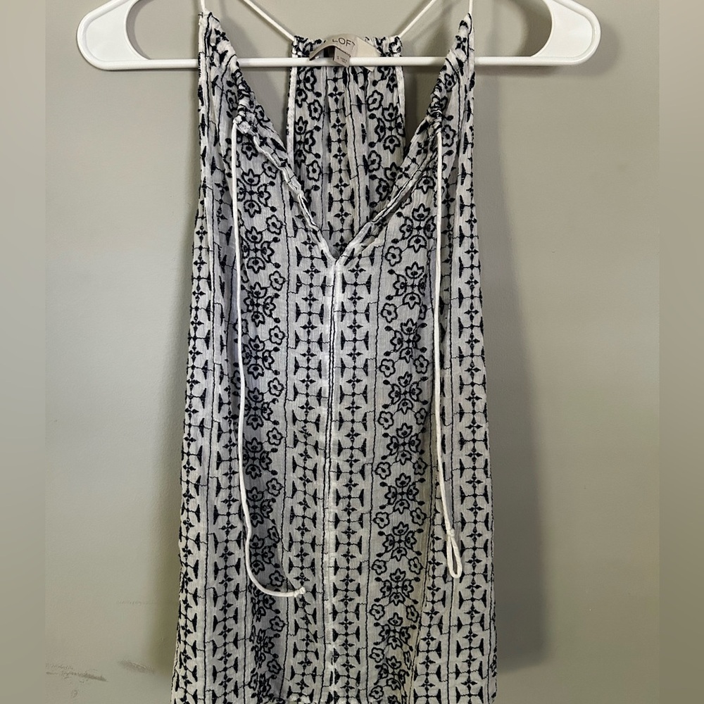 The Loft spaghetti strap tank top that can also be a halter top.